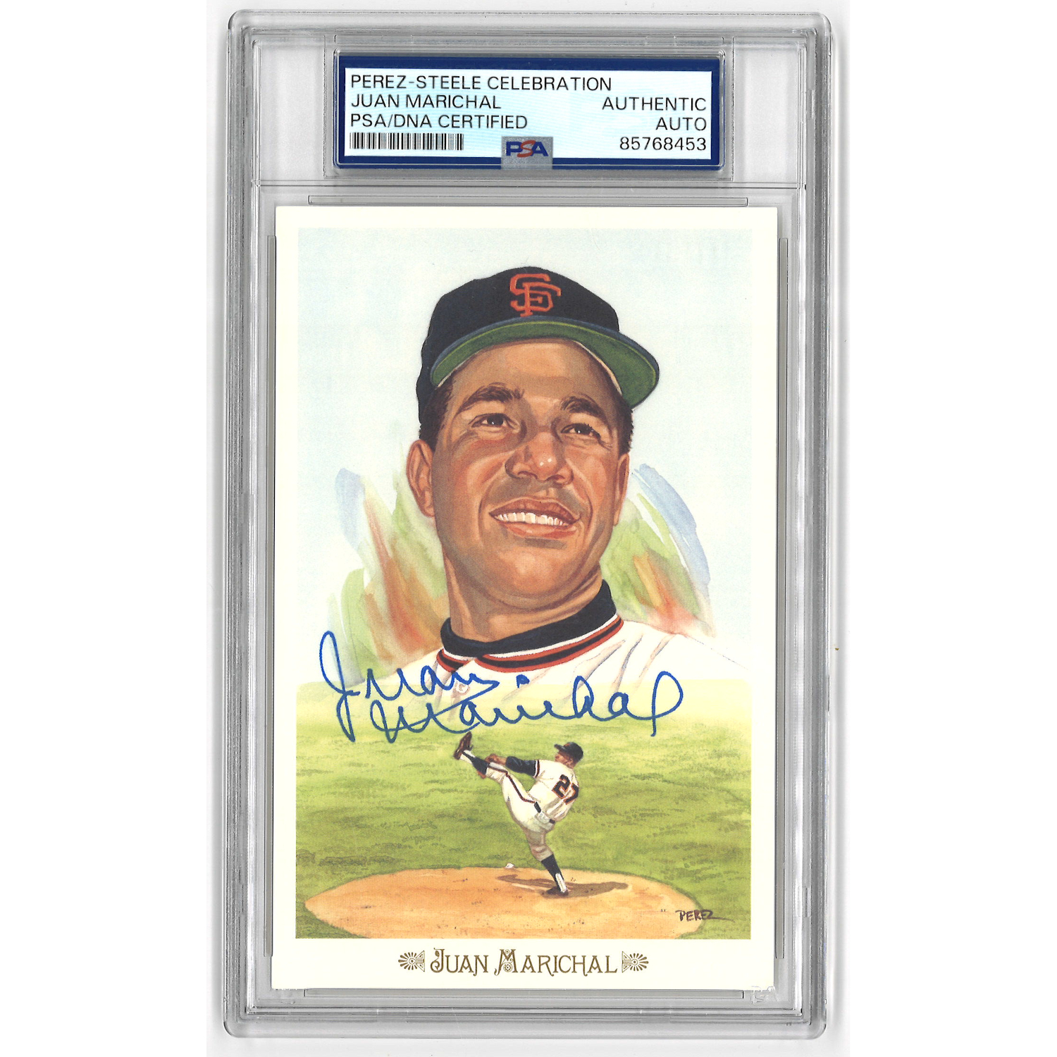Juan Marichal Autographed Perez-Steele Celebration Series Postcard # 29 (PSA-53)