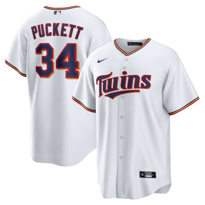 Men’s Nike Kirby Puckett Minnesota Twins Cooperstown Collection White Jersey