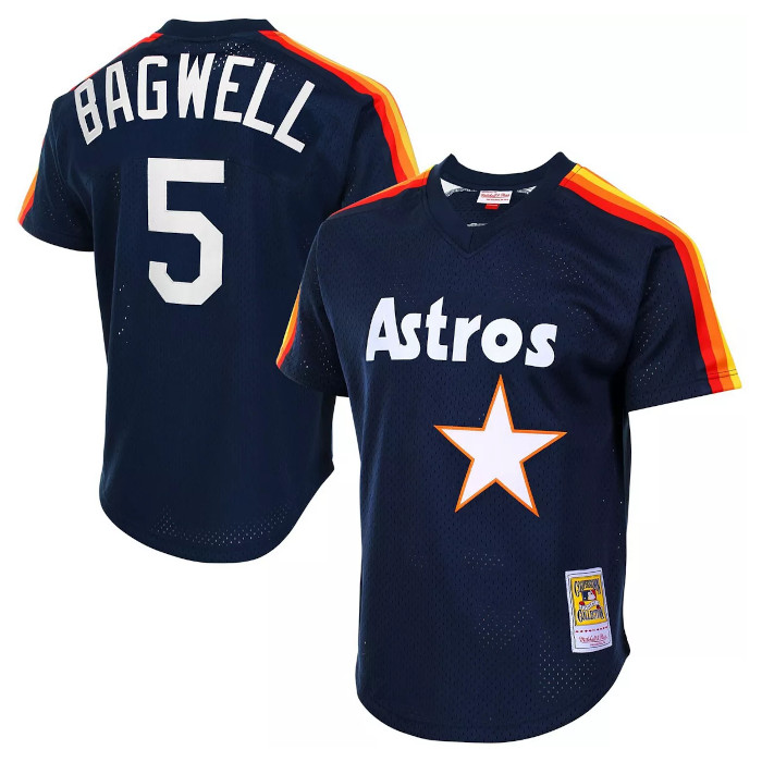 Men's Mitchell & Ness Jeff Bagwell 1991 Houston Astros Batting Practice Cooperstown Jersey
