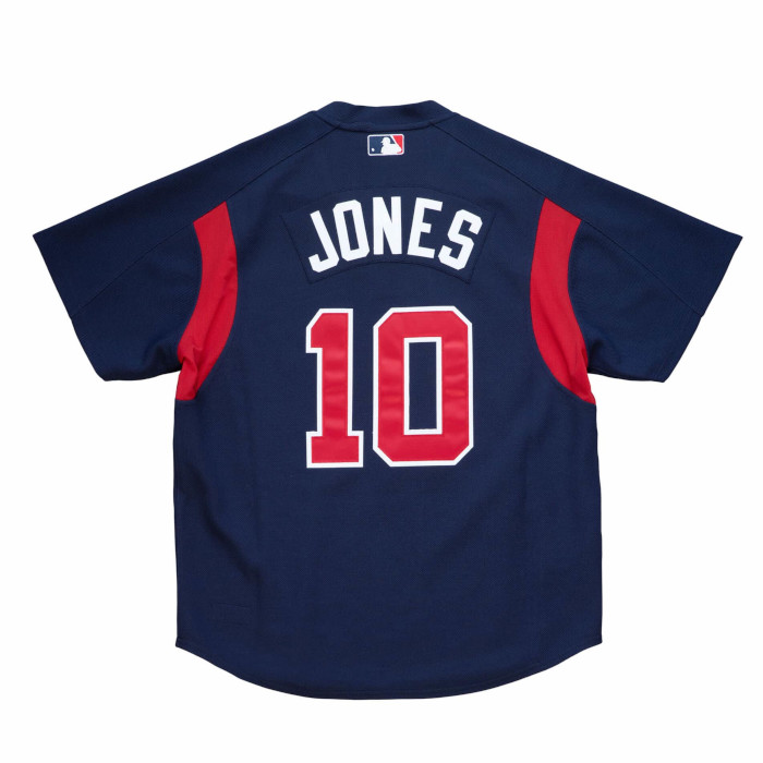 No10 Chipper Jones Red Cool Base Stitched Youth Jersey