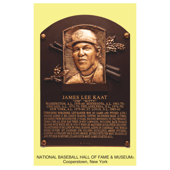Jim Kaat Baseball Hall of Fame Plaque Postcard
