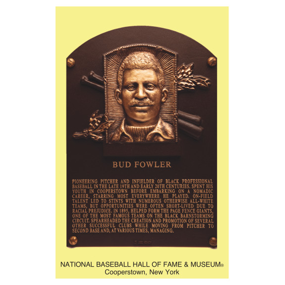 Bud Fowler Baseball Hall of Fame Plaque Postcard Bud Fowler Baseball Hall of Fame Plaque Postcard