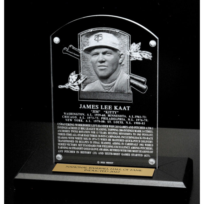 Jim Kaat Acrylic Replica Hall of Fame Plaque Jim Kaat Acrylic Replica Hall of Fame Plaque