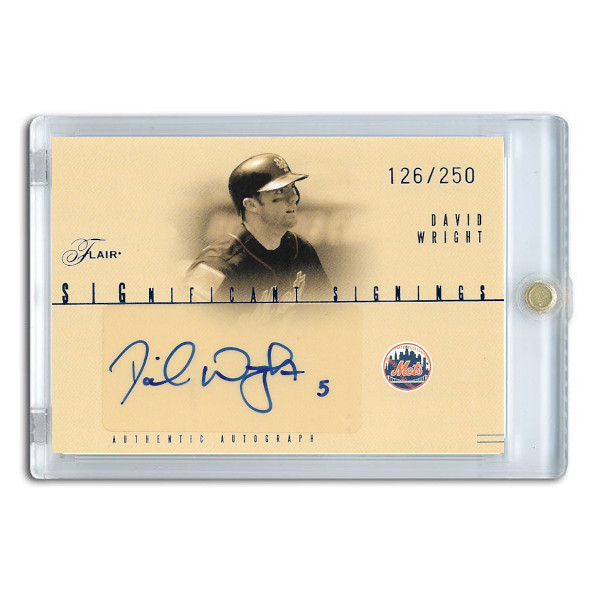 David Wright Autographed Card 2005 Flair Significant Signings # SS-DW Ltd Ed of 250