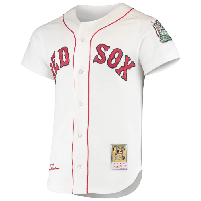 Men’s Mitchell & Ness Pedro Martinez Boston Red Sox Authentic 1999 Home Jersey