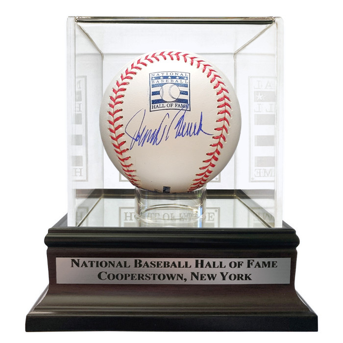 Johnny Bench Autographed Hall of Fame Logo Baseball with Case (Fanatics)