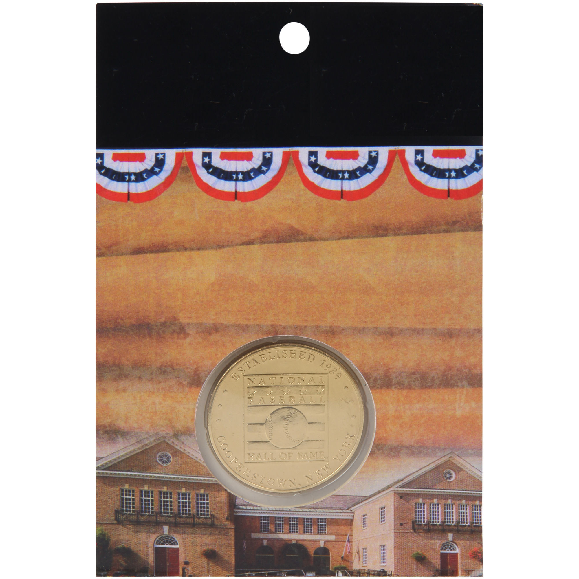 Baseball Hall of Fame Building and Logo Souvenir Coin