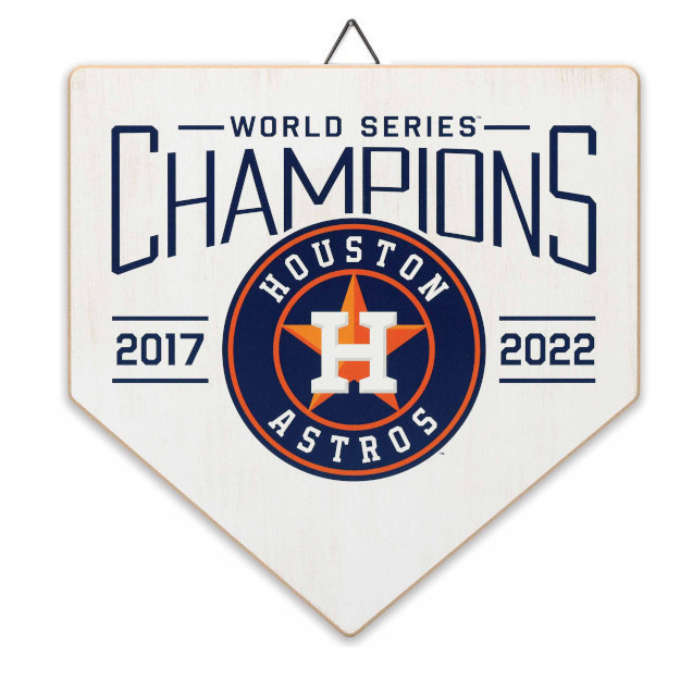 Houston Astros World Series Champions Home Plate Metal Wall Art