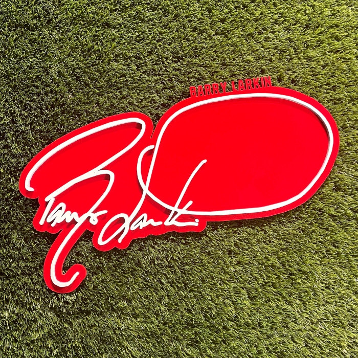 Barry Larkin 3D Signature Color Wood Wall Sign
