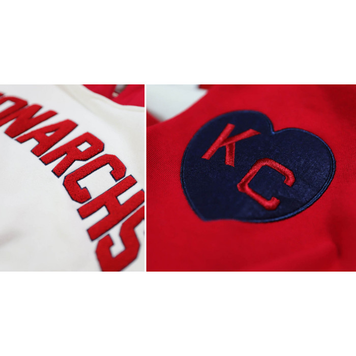Kansas City Monarchs Negro League Heritage Red and Ivory Hooded Sweatshirt
