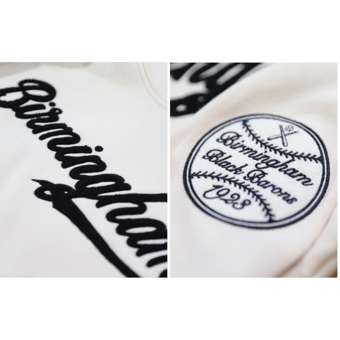 Birmingham Black Barons Negro League Heritage Ivory Hooded Sweatshirt