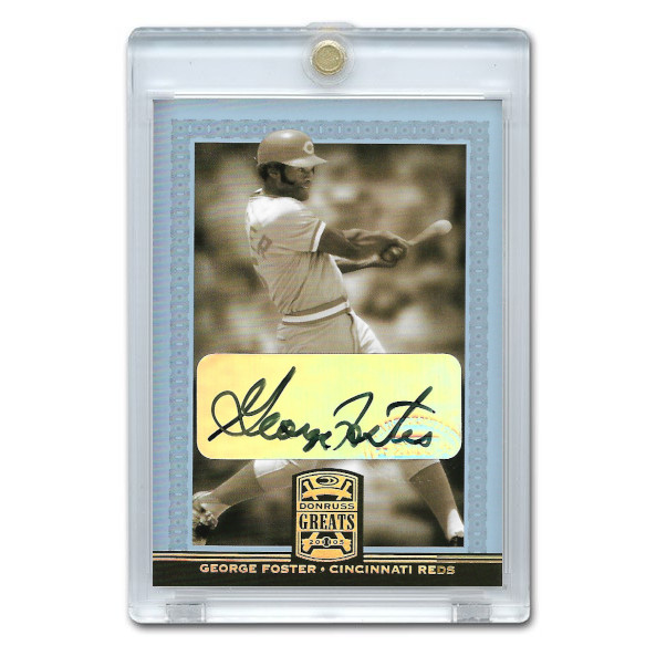George Foster Autographed Card 2005 Donruss Greats Gold Holofoil Signatures