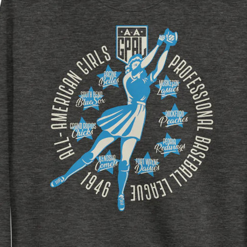 1946 All American Girls Professional Baseball League Diamond Collection Crewneck Sweatshirt