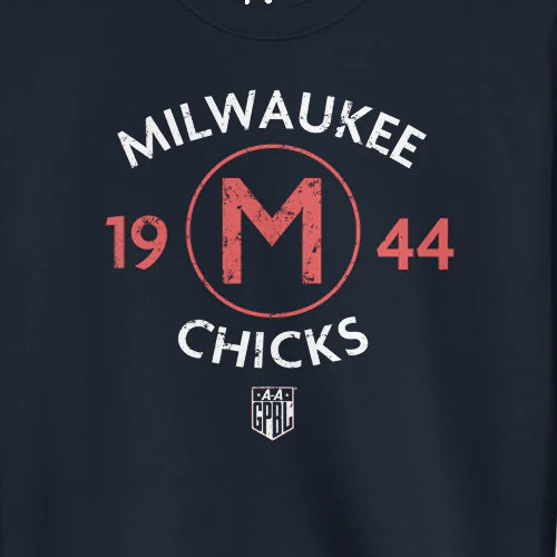 Milwaukee Chicks Champions Navy Crewneck Sweatshirt