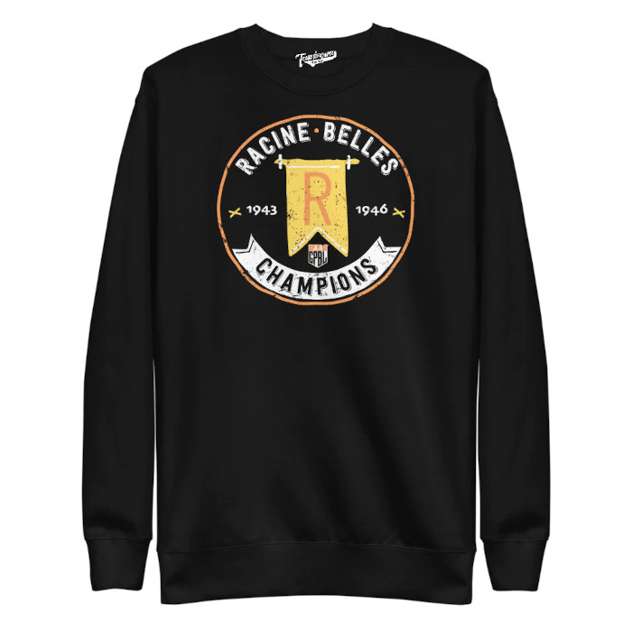 Racine Belles Champions Black Crewneck Sweatshirt