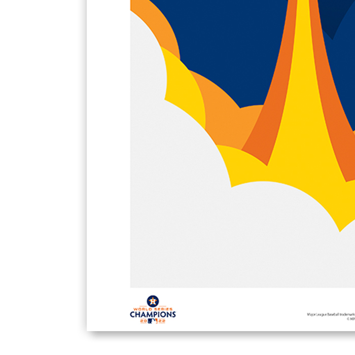 Houston Astros 2022 Minimalist World Series Collection 14 x 20 Fine Art Print by artist S. Preston