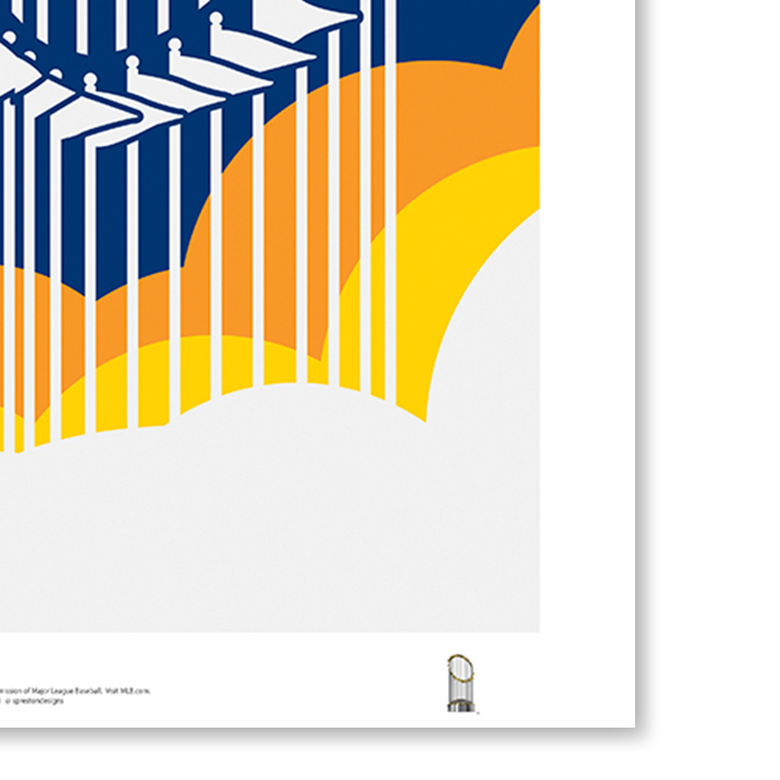 Houston Astros 2022 Minimalist World Series Collection 14 x 20 Fine Art Print by artist S. Preston
