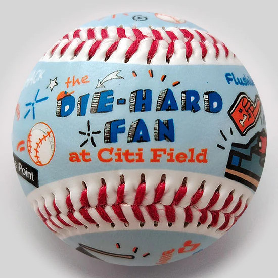 Die-Hard Fan at Citi Field Unforgettaballs Limited Commemorative Baseball with Lucite Gift Box Die-Hard Fan at Citi Field Unforgettaballs Limited Commemorative Baseball with Lucite Gift Box