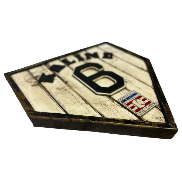 Al Kaline Hall of Fame Vintage Distressed Wood 18.5 Inch Legacy Home Plate Ltd Ed of 250