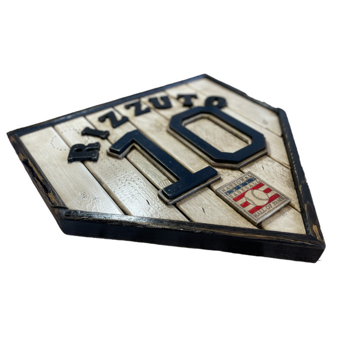 Phil Rizzuto Hall of Fame Vintage Distressed Wood 18.5 Inch Legacy Home Plate Ltd Ed of 250