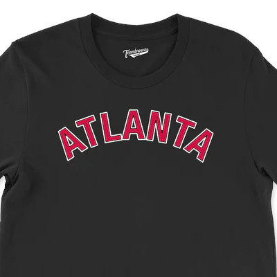 Unisex Teambrown Atlanta Black Crackers Negro League Black Uniform T-Shirt with Sleeve Logo