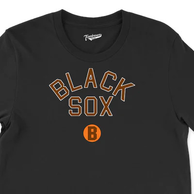Unisex Teambrown Baltimore Black Sox Negro League Black Uniform Logo T-Shirt Unisex Teambrown Baltimore Black Sox Negro League Black Uniform Logo T-Shirt