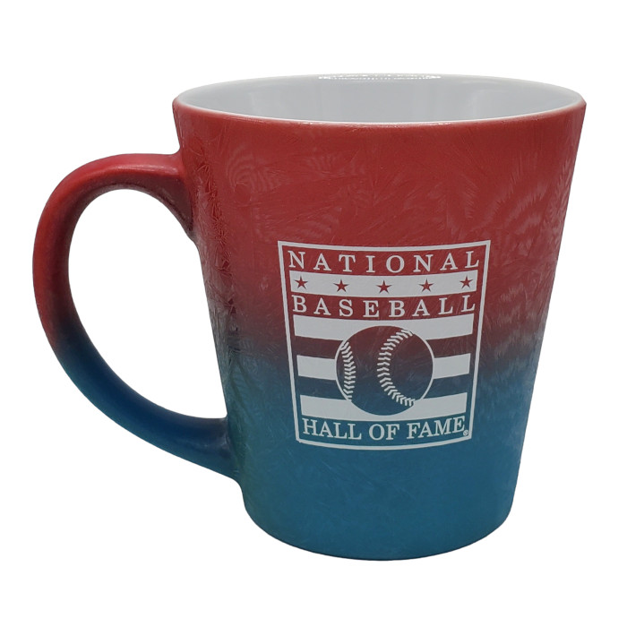 Baseball Hall of Fame 12 oz Blue and Red Frosted Mug Baseball Hall of Fame 12 oz Blue and Red Frosted Mug