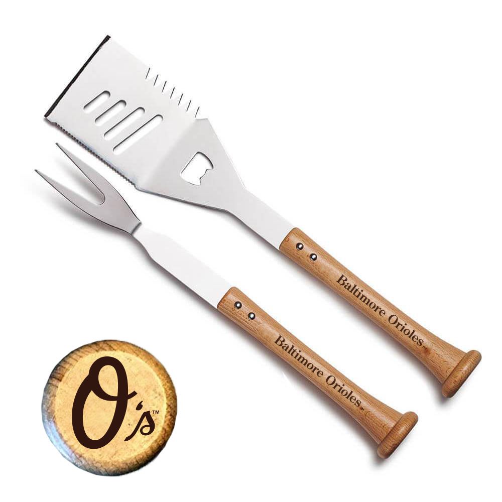 Baltimore Orioles Baseball BBQ 'Turn Two' Grilling Utensil Set