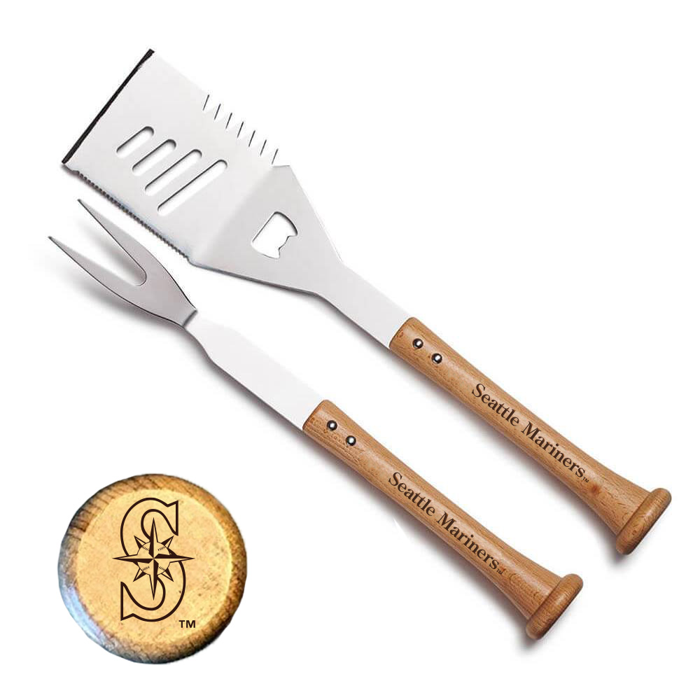 Seattle Mariners Baseball BBQ 'Turn Two' Grilling Utensil Set