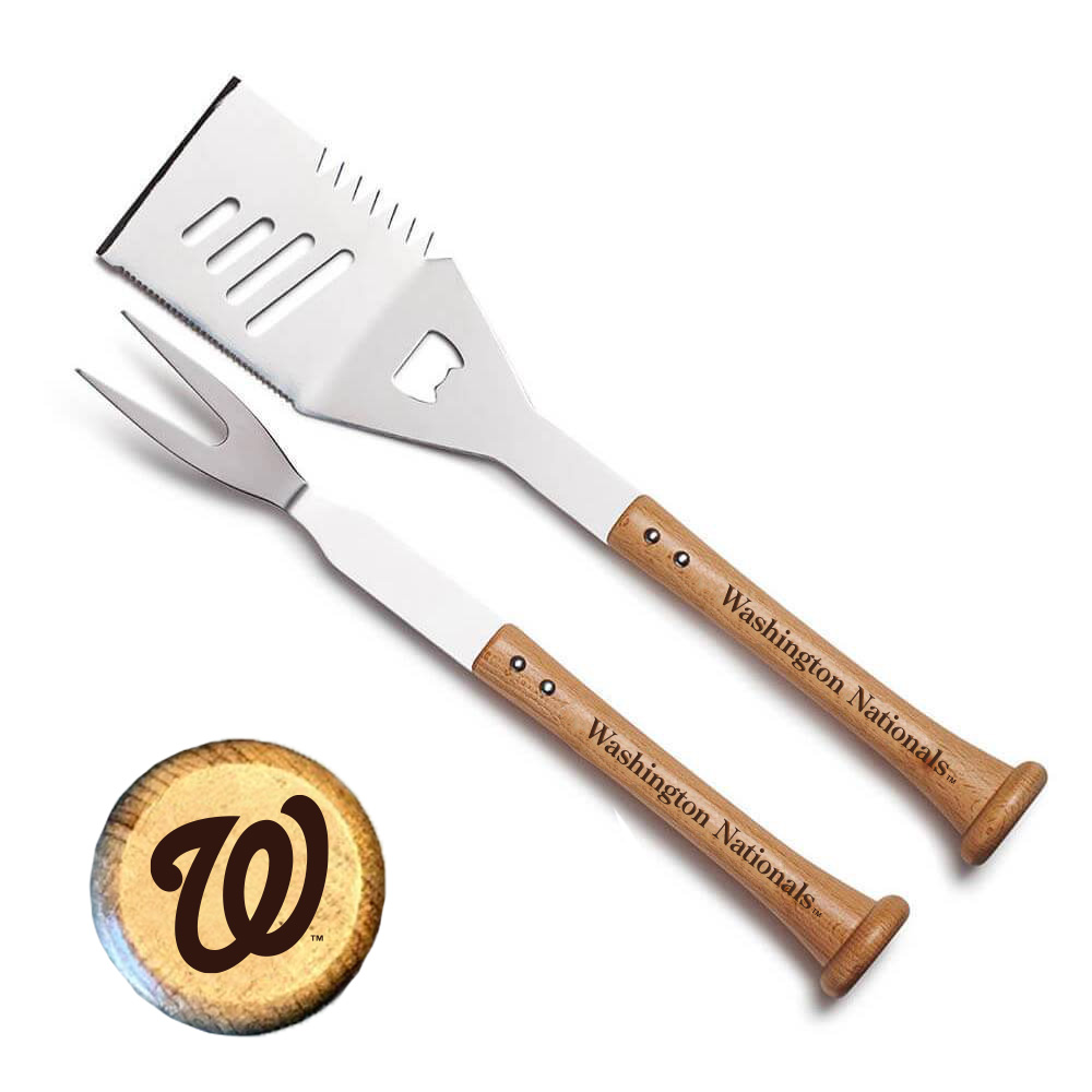 Washington Nationals Baseball BBQ 'Turn Two' Grilling Utensil Set