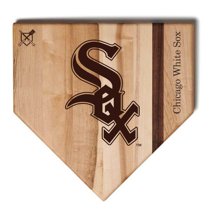 Chicago White Sox Baseball BBQ 12" x 12" Logo Wood Cutting Board Chicago White Sox Baseball BBQ 12" x 12" Logo Wood Cutting Board