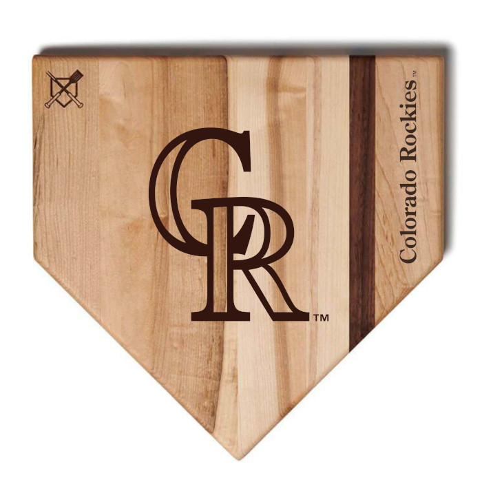 Colorado Rockies Baseball BBQ 12" x 12" Logo Wood Cutting Board Colorado Rockies Baseball BBQ 12" x 12" Logo Wood Cutting Board