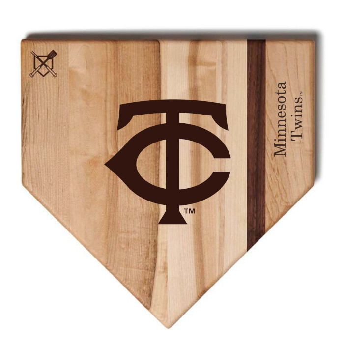 Minnesota Twins Baseball BBQ 12" x 12" Logo Wood Cutting Board
