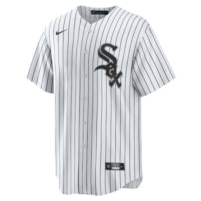 Men’s Nike Frank Thomas Chicago White Sox Cooperstown Collection Black Pinstripe Jersey