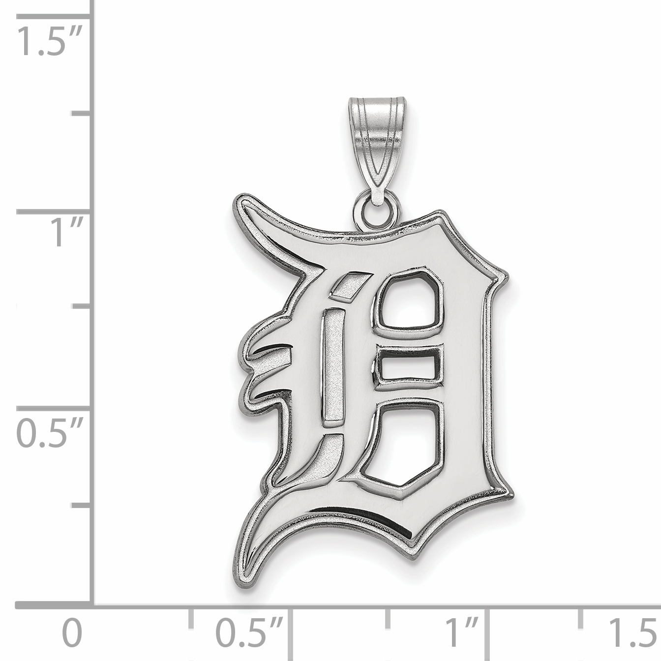 LogoArt Detroit Tigers Sterling Silver X-Large Pendant