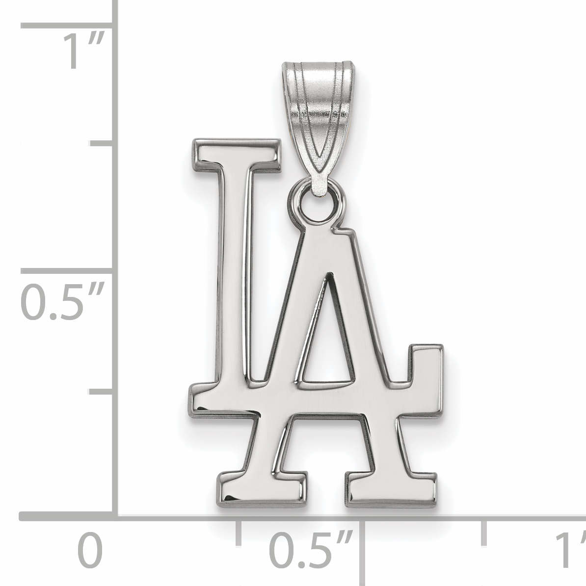 LogoArt Los Angeles Dodgers Sterling Silver Large Pendant