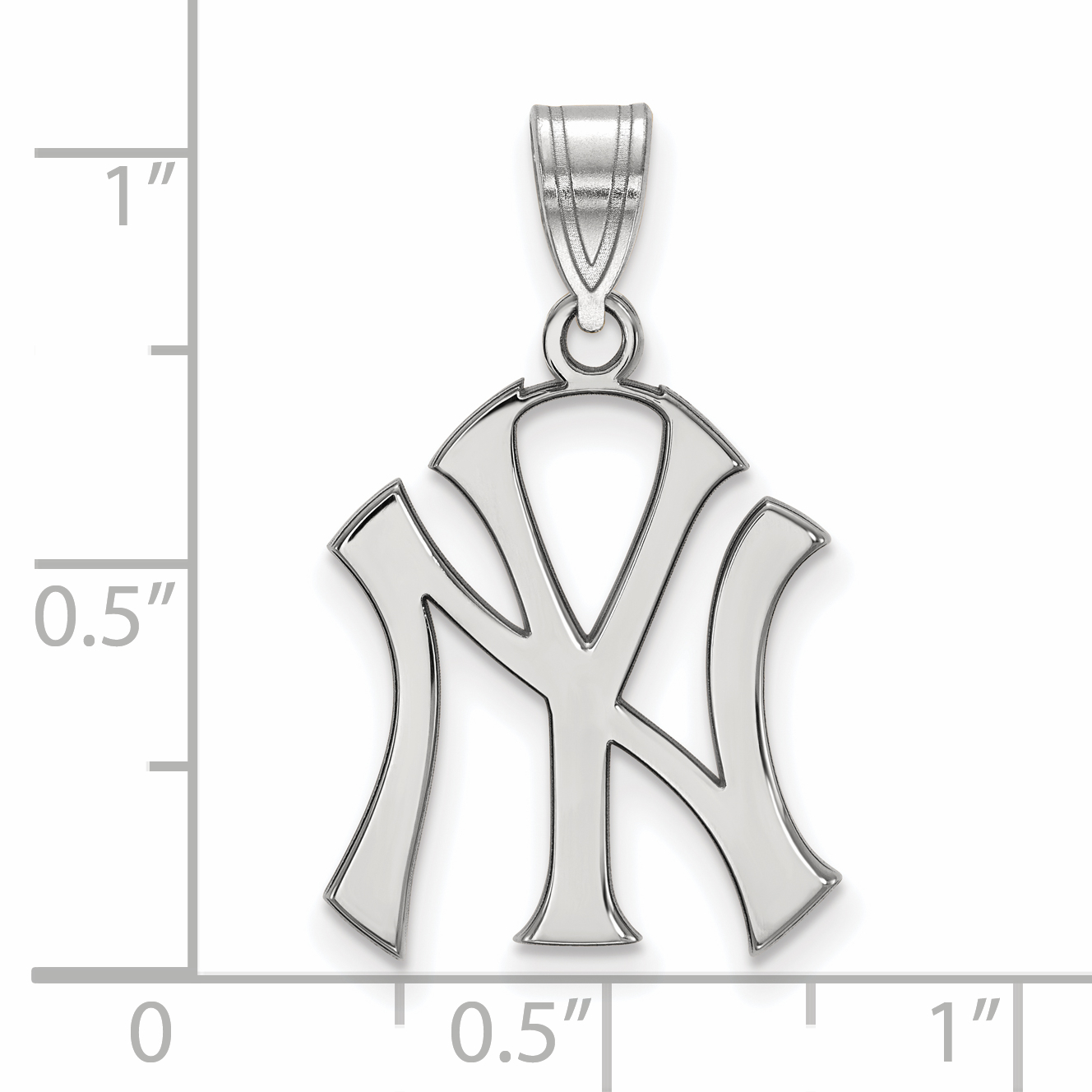LogoArt New York Yankees Sterling Silver Large Pendant LogoArt New York Yankees Sterling Silver Large Pendant