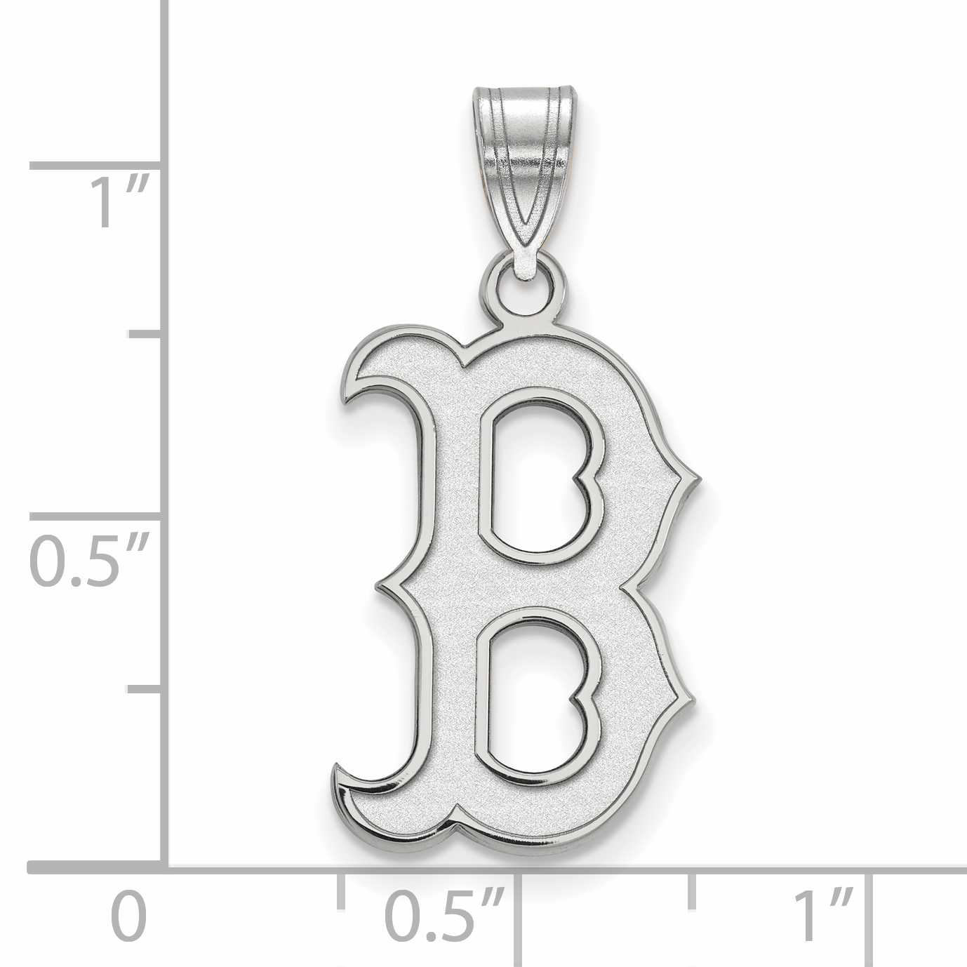 LogoArt Boston Red Sox Sterling Silver Large Pendant