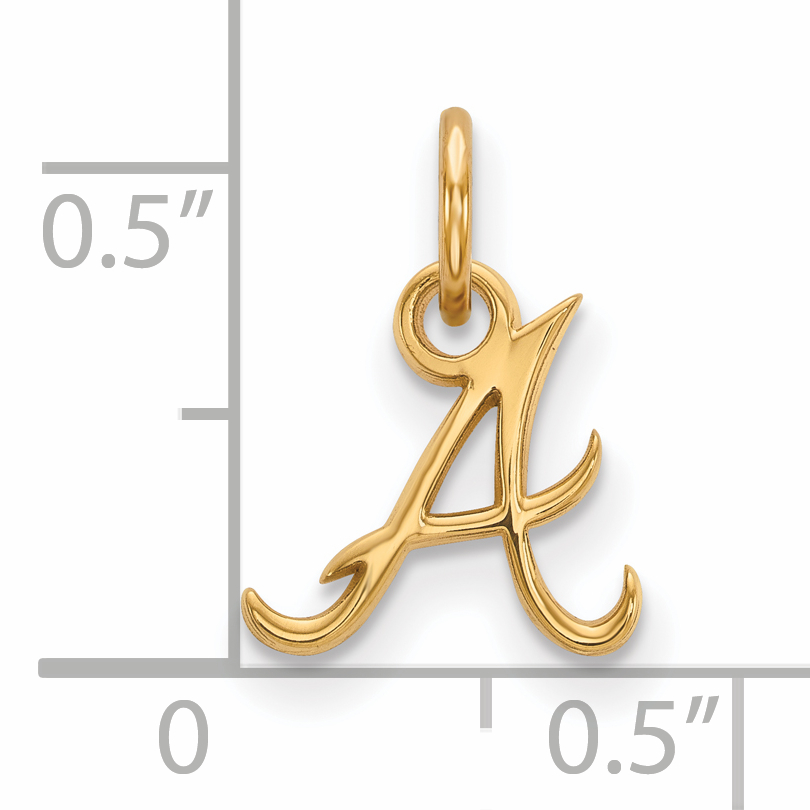 LogoArt Atlanta Braves 10k Gold Logo Extra Small Pendant
