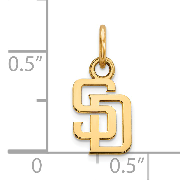 LogoArt San Diego Padres 10k Gold Logo Extra Small Pendant