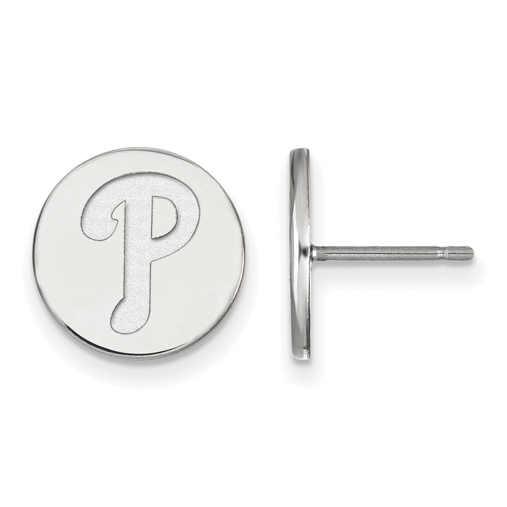 LogoArt Philadelphia Phillies Sterling Silver Small Post Logo Earrings LogoArt Philadelphia Phillies Sterling Silver Small Post Logo Earrings