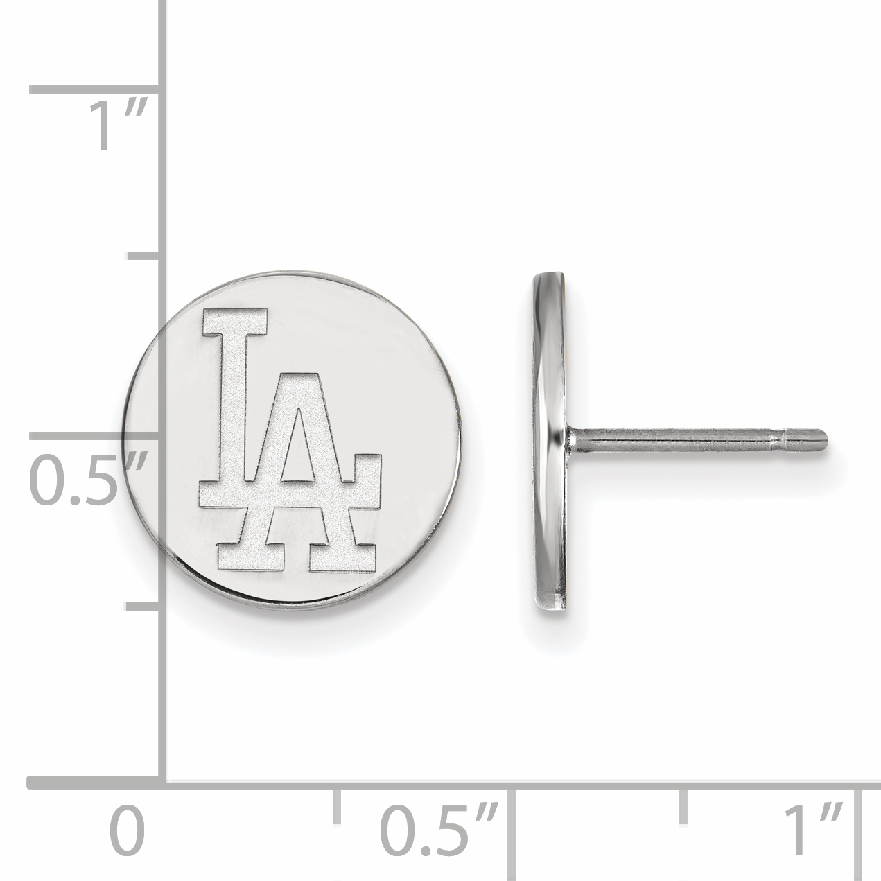 LogoArt Los Angeles Dodgers Sterling Silver Small Post Logo Earrings