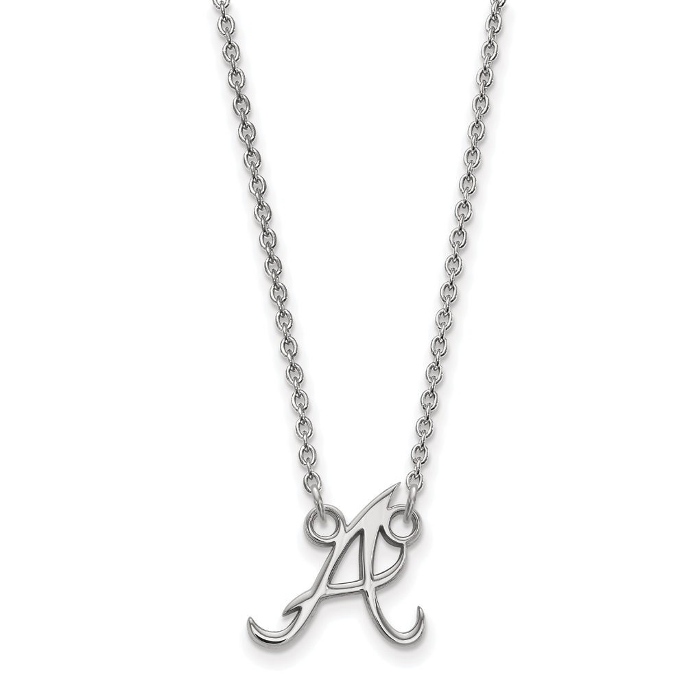 LogoArt Atlanta Braves 18 Inch Sterling Silver Necklace with Logo Pendant LogoArt Atlanta Braves 18 Inch Sterling Silver Necklace with Logo Pendant