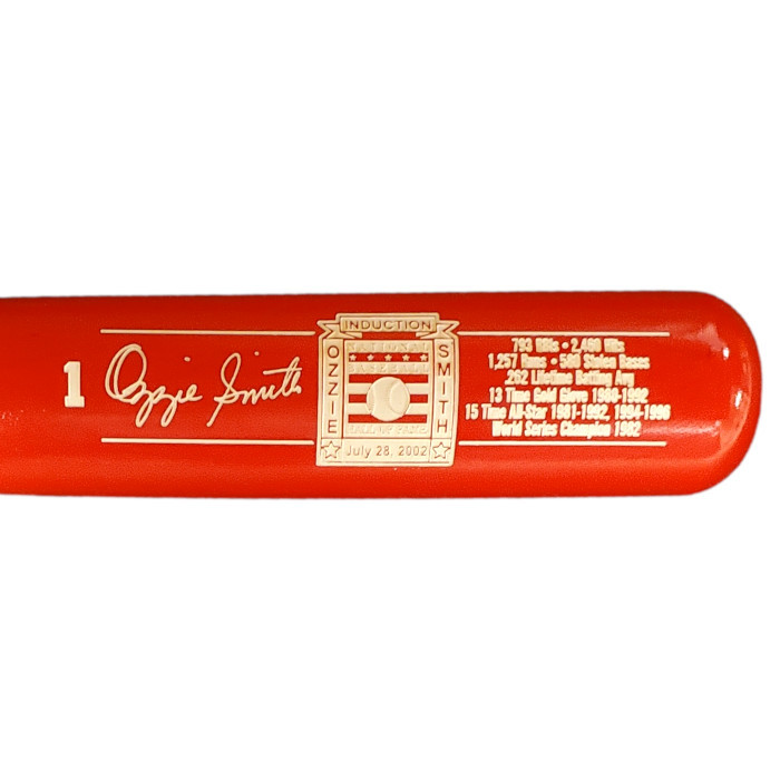 Ozzie Smith Baseball Hall of Fame 2002 Induction Limited Edition Full Size 34" Career Stat Bat