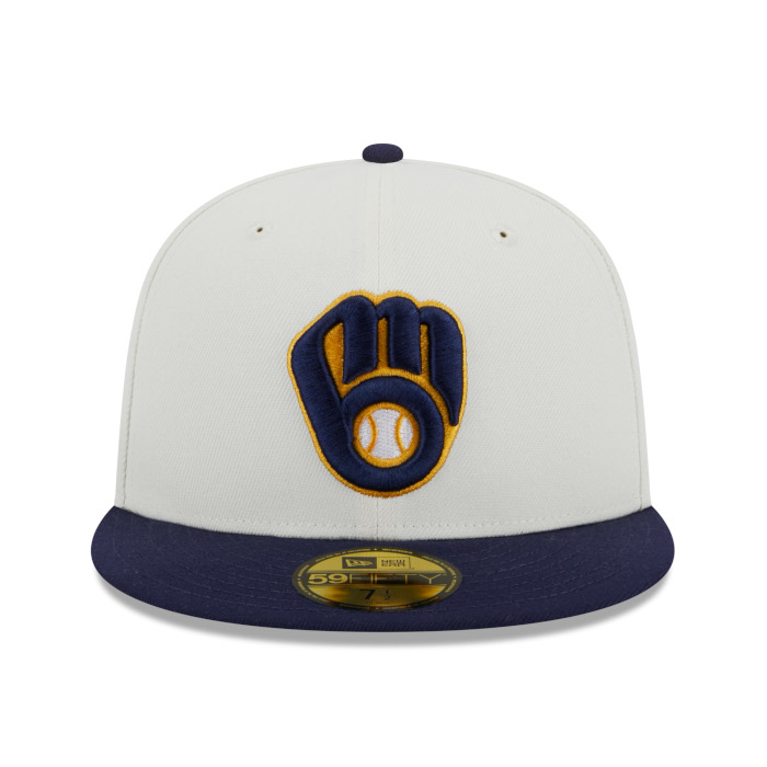 VTG Milwaukee Brewers New Era hat Cap, 80s retro original, Pro Model Panel  Blue. 