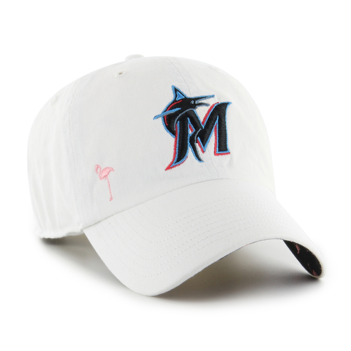 47 Black Miami Marlins Clean Up Adjustable Hat