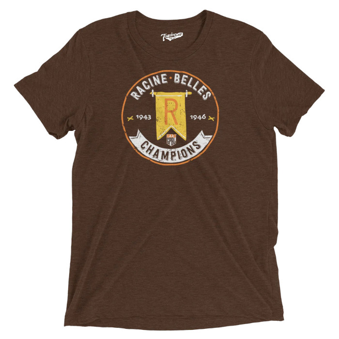 Unisex Teambrown Racine Belles Champions Brown Heather T-Shirt Unisex Teambrown Racine Belles Champions Brown Heather T-Shirt