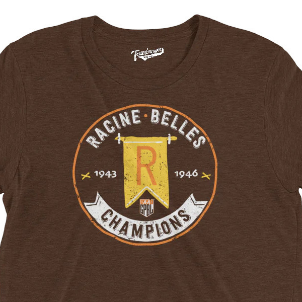 Unisex Teambrown Racine Belles Champions Brown Heather T-Shirt Unisex Teambrown Racine Belles Champions Brown Heather T-Shirt