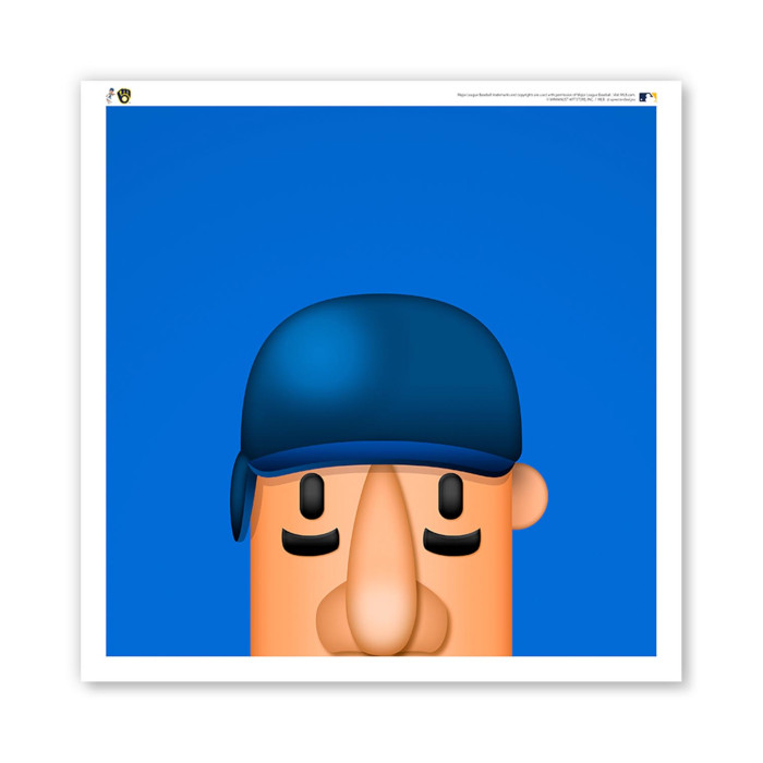 Milwaukee Brewers Hot Dog Minimalist MLB Mascots Collection 12 x 12 Fine Art Print by artist S. Preston Milwaukee Brewers Hot Dog Minimalist MLB Mascots Collection 12 x 12 Fine Art Print by artist S. Preston