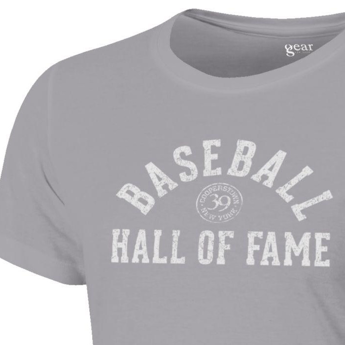 Women’s Baseball Hall of Fame Oxford Grey 1939 Seal Crewneck T-Shirt